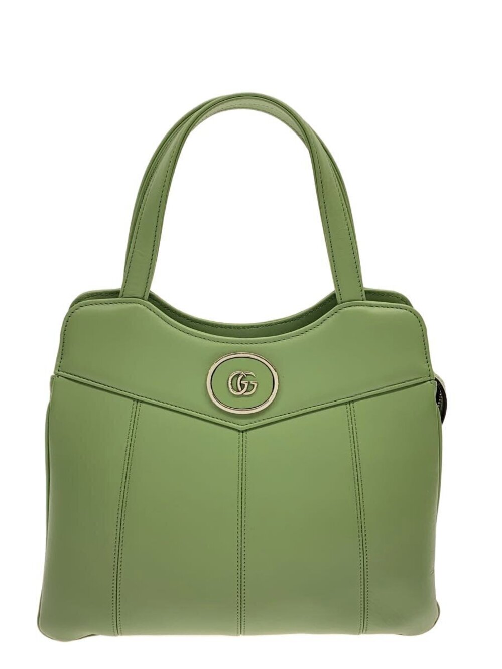 Gucci Leather GG Tote green Double G logo Green